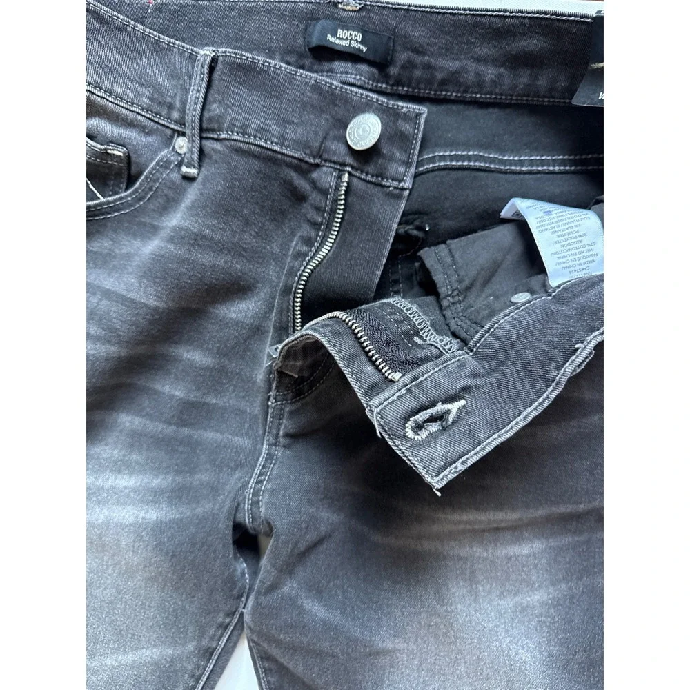 True Religion Rocco Relaxed Skinny Jeans Grey Gloomy Wash 34x32 NWT 701449